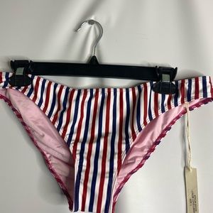 Xirena size L NWT one bottoms bikini striped womens bottoms